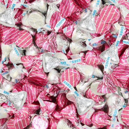 Pink and Silver 1lb Pack of Chocolate Candy Individually Wrapped for Decorating, Gifting and Treating Yourself, Delicious Pink Chocolate Bulk for Sharing