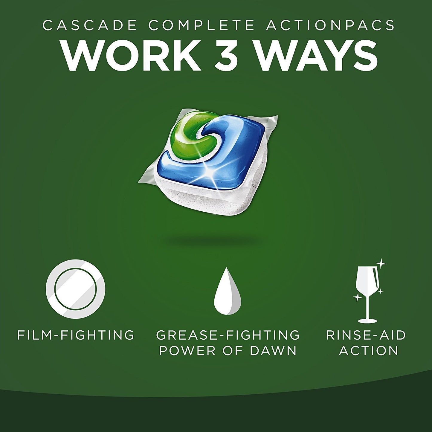 Cascade #1 Complete 12x Power ActionPacs Dish Detergent: Fresh Scent - 90 ct.