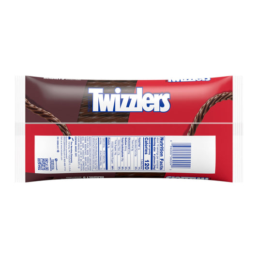 TWIZZLERS Twists HERSHEY'S Chocolate Flavored Licorice Style, Chewy Candy Bags, 12 oz (24 Count)