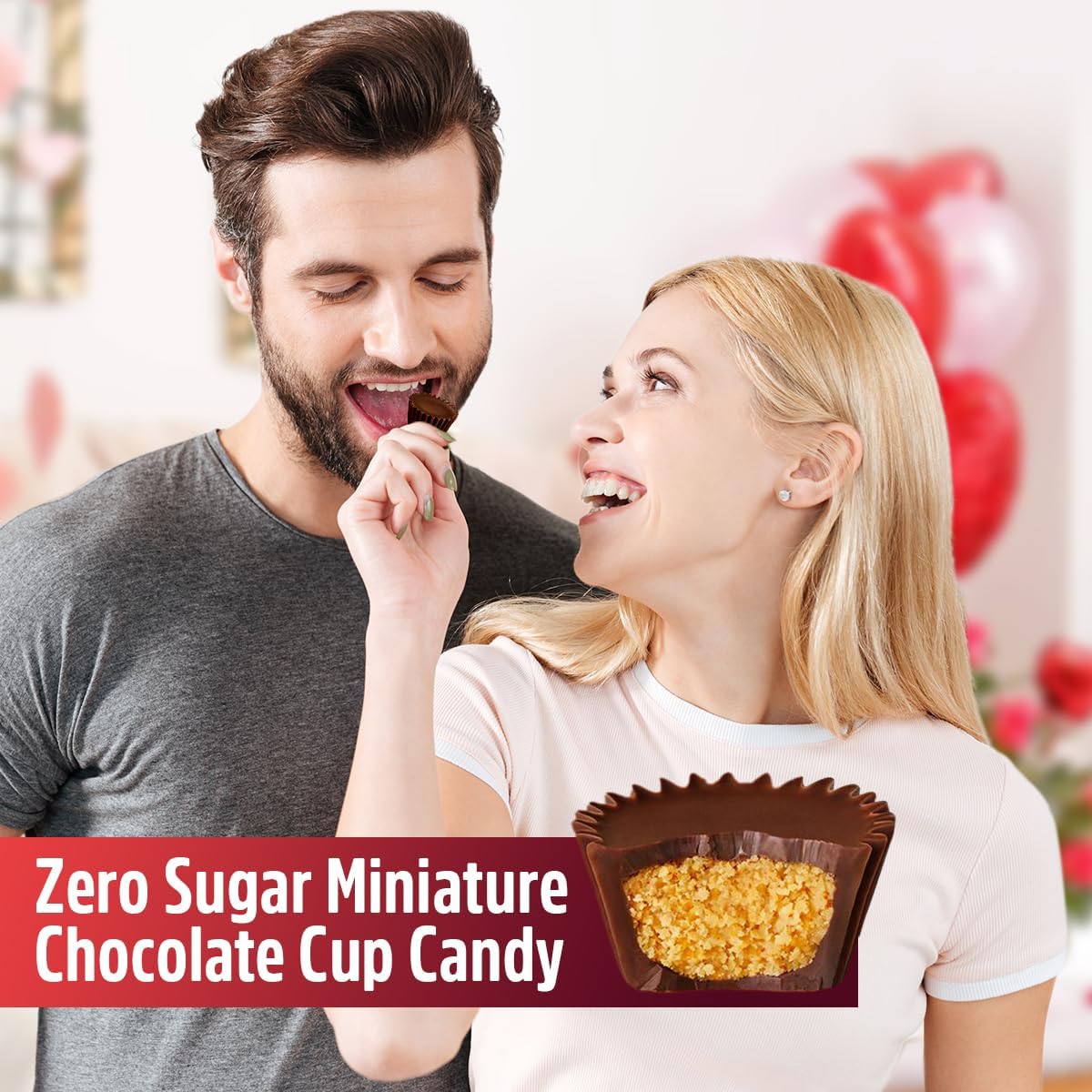 Zero Sugar Miniatures Dark Chocolate, 2 Pound Zero Sugar Peanut Butter Cups Delights, Indulgent Dark Chocolate Peanut Butter Cups For Enjoyment, Perfect For Snacking, Parties, and Gifts