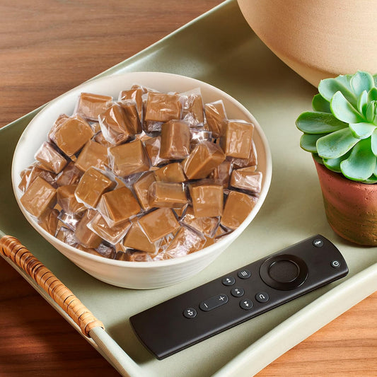 Bulk Caramel Squares Soft Chewy Candy - 20 oz Bag, Individually Wrapped Classic Caramels Cubes for Candy Bowls, Baking, Parties & Sharing