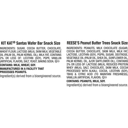 KIT KAT and REESES Assorted Milk Chocolate Snack Size, Christmas Candy Bag, 18.45 oz
