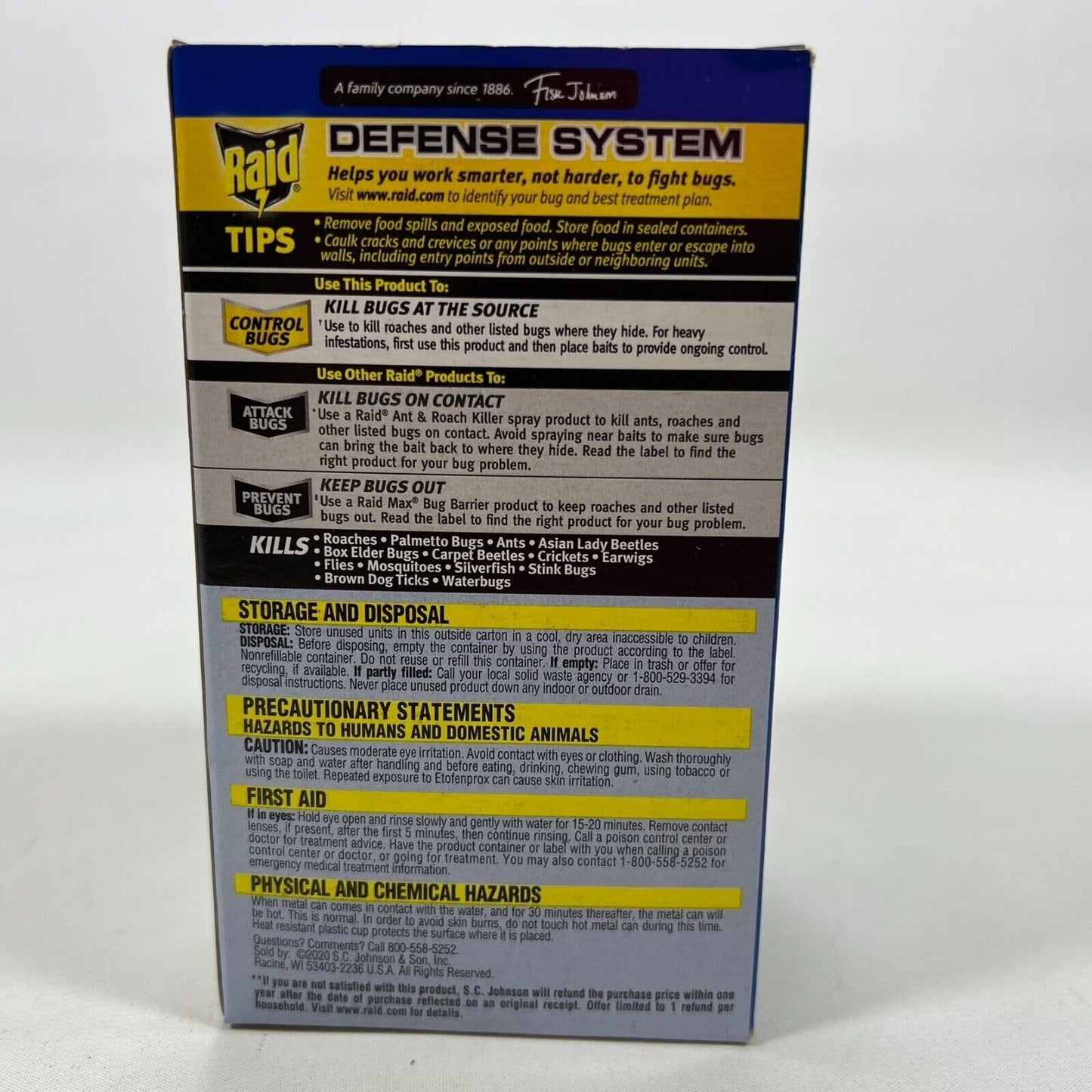Raid Max No Mess Dry Fogger Roaches Bugs Ants Beetles Crickets Flies Mosquitoes Ticks Waterbugs (Each Cup Treats 2,560 Cu Ft) (2)