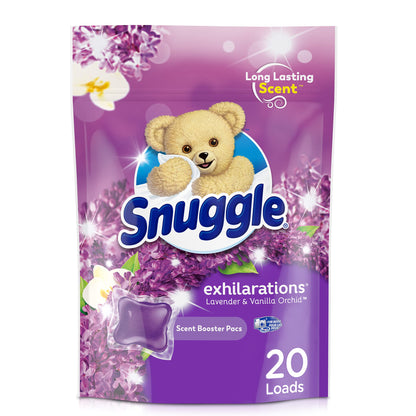 Snuggle Exhilarations in Wash Laundry Scent Booster Pacs, Island Hibiscus and Rainflower, 56 Count
