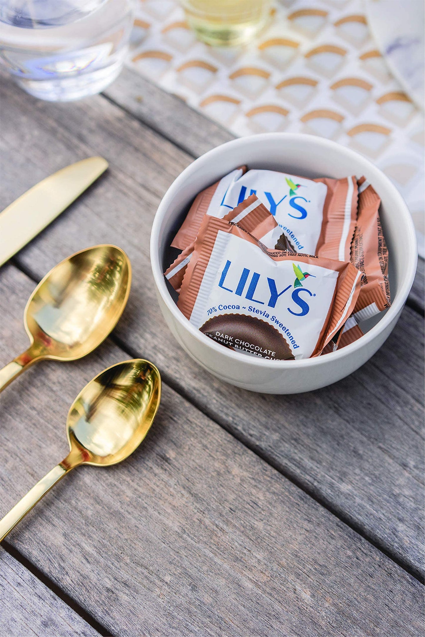 Dark Chocolate Peanut Butter Cups by Lily's Sweets | Made with Stevia, No Added Sugar, Low-Carb, Keto-Friendly Christmas Candy | Fair Trade, Gluten-Free & Non-GMO | 3 Pack, 3.2 Oz