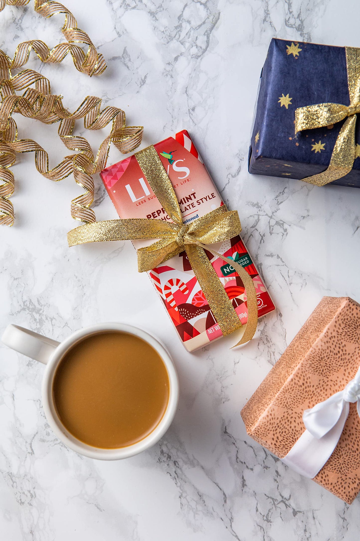 LILY'S White Chocolate Style Peppermint No Sugar Added Sweets, Christmas, Bulk, 2.8 oz Bars (12 Count)