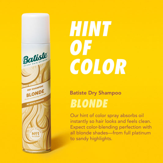 Batiste Dry Shampoo for Blonde Hair, Refresh Hair and Absorb Oil Between Washes, Waterless Shampoo for Added Hair Texture and Body, 5.71 oz