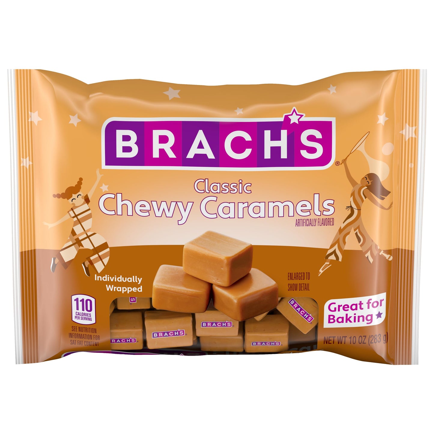 Brach's Classic Chewy Caramels, Halloween Candy, Classic Fall Treats, Baking Caramels, 10 Ounce Bag