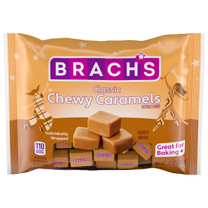 Brach's Classic Chewy Caramels, Halloween Candy, Classic Fall Treats, Baking Caramels, 10 Ounce Bag