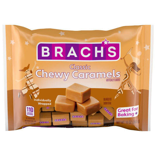 Brach's Classic Chewy Caramels, Halloween Candy, Classic Fall Treats, Baking Caramels, 10 Ounce Bag