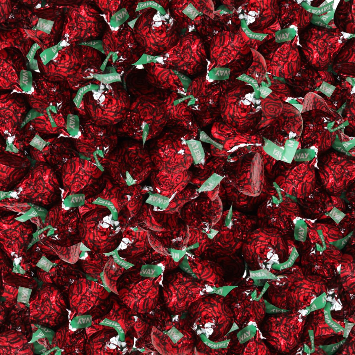 Meltaway Kisses, 4lb Pack of Chocolate Roses Individually Wrapped Bulk, Ideal Valentine HersheyKisses for Valentine's Day Surprises, Perfect Valentines Chocolates for Romantic Gifts