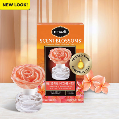 Renuzit Scent Blossoms Fragrance Diffuser Handmade Flower, Pure Refresh, 1 Count