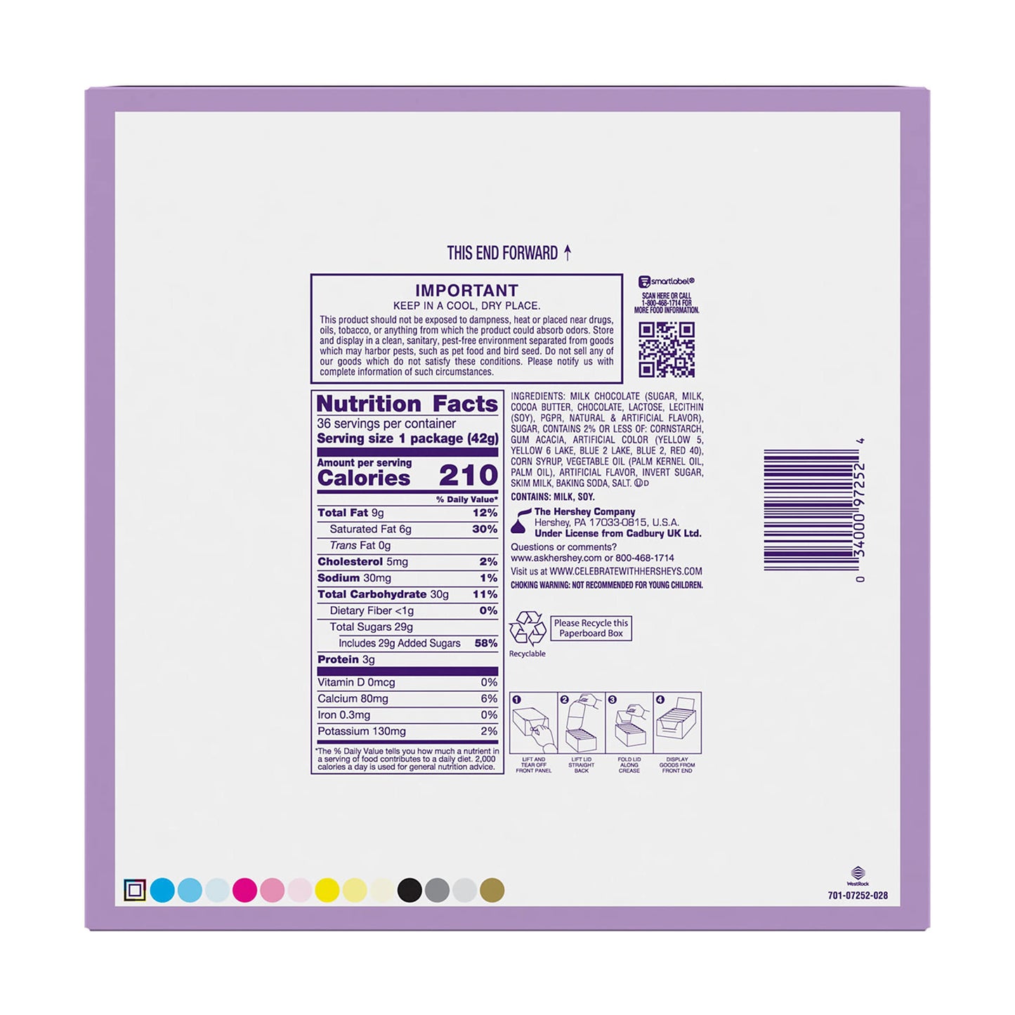 CADBURY MINI EGGS Milk Chocolate, Easter Basket Easter Candy Packs, 1.5 oz (36 Count)
