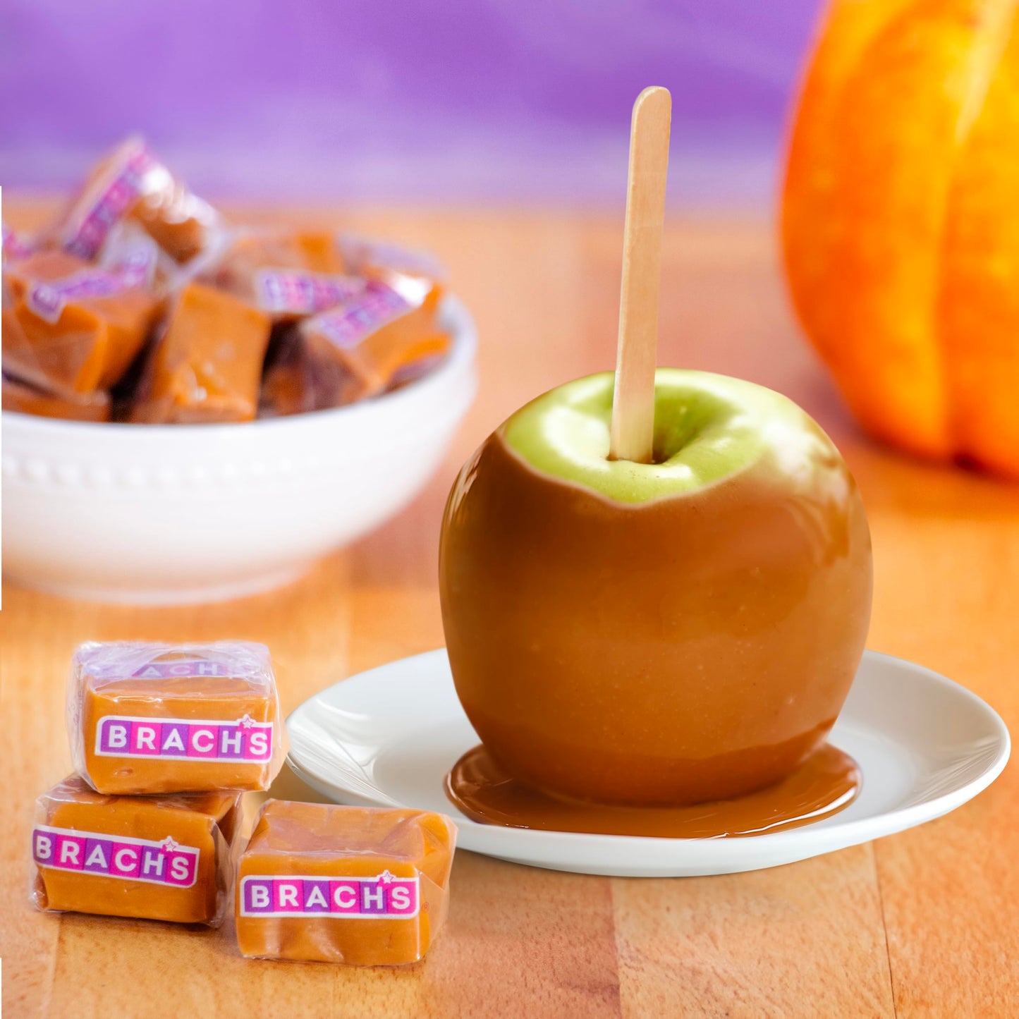 Brach's Classic Chewy Caramels, Halloween Candy, Classic Fall Treats, Baking Caramels, 10 Ounce Bag