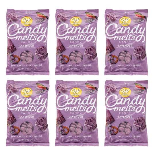 Wilton Lavender Candy Melts Candy, 12 oz, Pack of 6