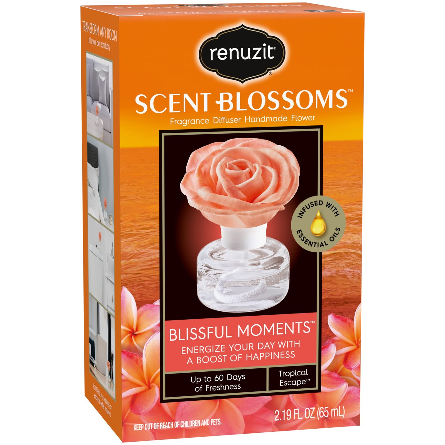 Renuzit Scent Blossoms Fragrance Diffuser Handmade Flower, Pure Refresh, 1 Count
