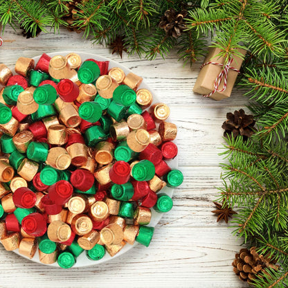 Christmas Candy Milk Chocolate Caramels Individually Wrapped - Bulk Holiday Chocolate Mix for Stocking Stuffers, Parties Candy Buffet & Treats
