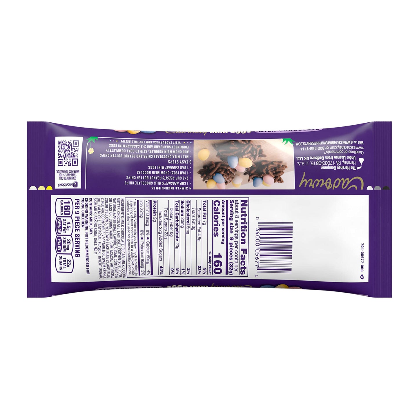 CADBURY MINI EGGS Milk Chocolate, Easter Candy Bag, 9 oz