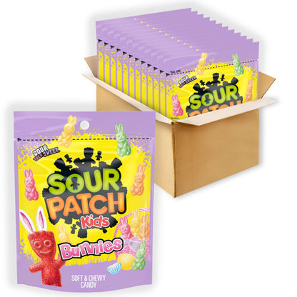 SOUR PATCH KIDS Bunnies Soft & Chewy Easter Candy, Bulk Candy, 12 - 10 oz Bags