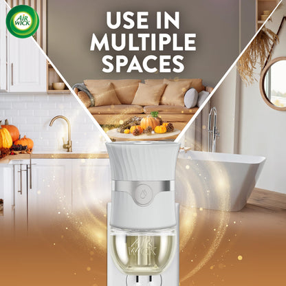 Air Wick Plug in Scented Oil, 5 Refills, Baked Caramel & Chocolate, Essential Oils, Air Freshener
