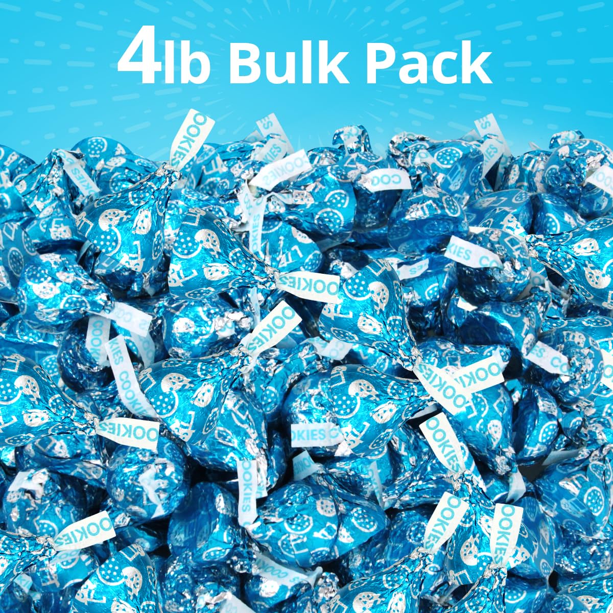 Cookies & Cream Kisses Bulk Pack 4 Pound (Approx 400 Pieces) Individually Wrapped White Chocolate Cookies n Cream Candies For Parties, Special Events and Celebrations