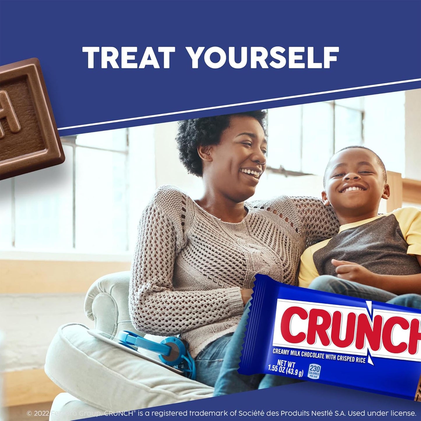Crunchy Milk Chocolate Candy Bars Bulk, 42 Count, Crisped Rice Crunchy Milk Chocolate Bars, Snack Size Individually Wrapped for Snacking and Sharing