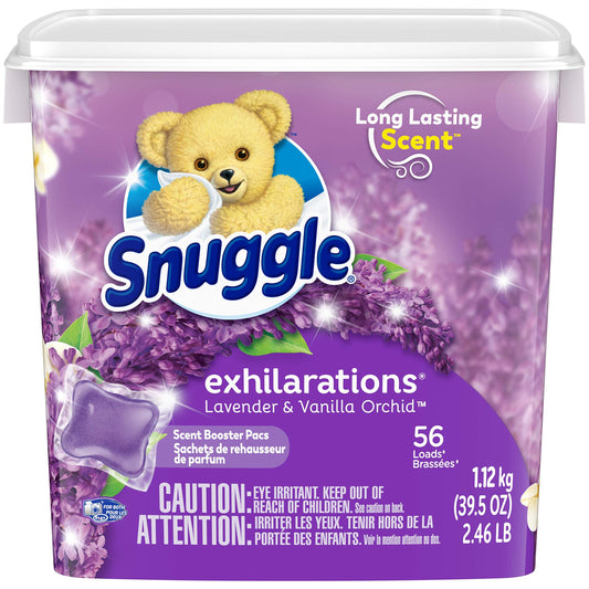Snuggle Exhilarations In Wash Laundry Scent Booster Pacs, Lavender & Vanilla Orchid, 56 Count
