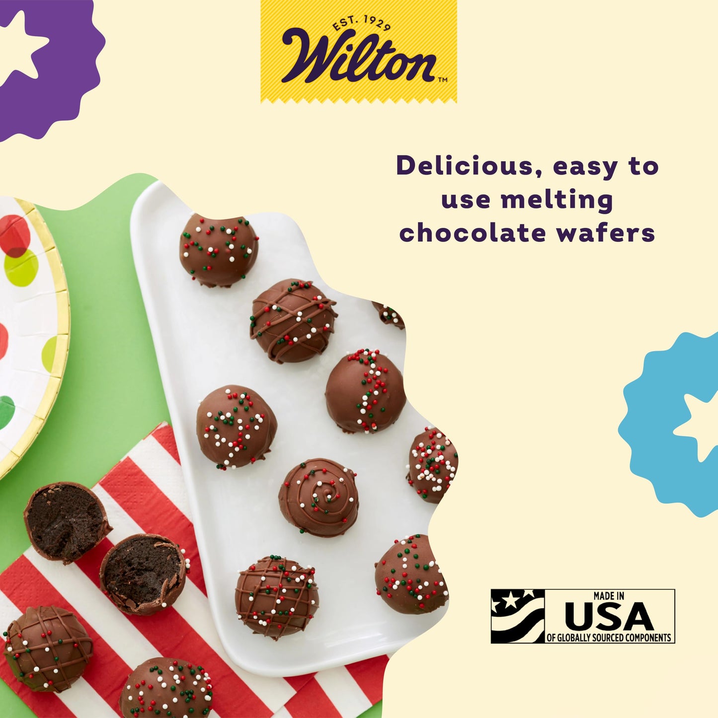Wilton Chocolate Pro Melting Wafers Bundle, Easy-to-Use Fountain & Fondue Chocolate, Smooth Flowing & Quick Melting for Dipping Fruit, Cookies & Snacks, 2-Pack, 2lb. Each, Packaging May Vary