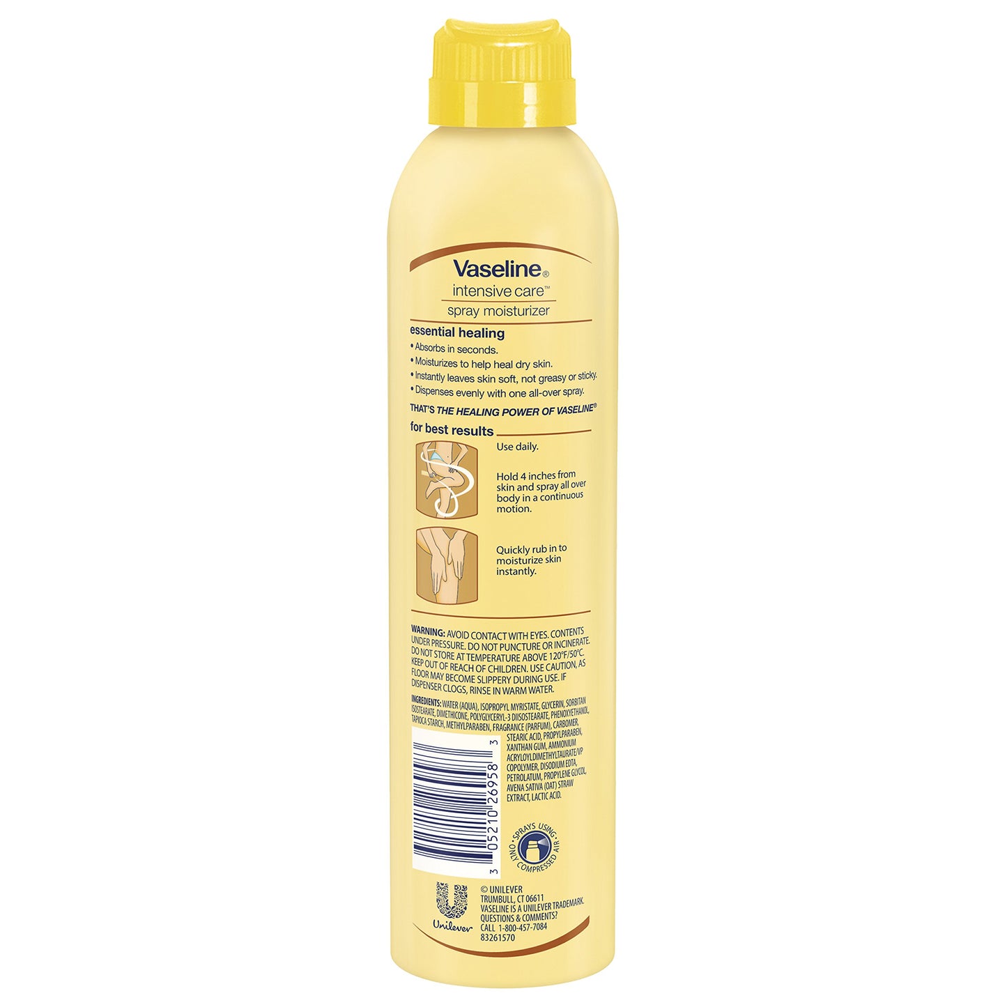 Vaseline Intensive Care Spray Lotion, Essential Healing, 6.5 oz