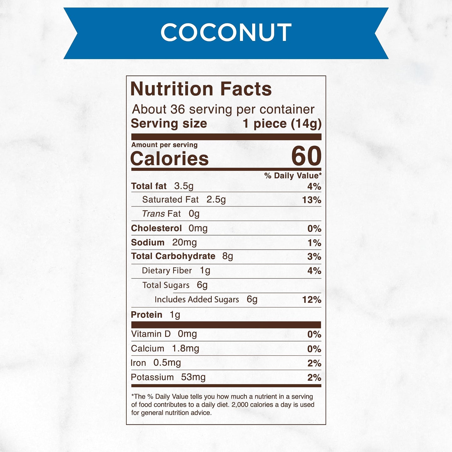 Russell Stover Dark Chocolate Coconut - 0.5 oz (Pack of 36)