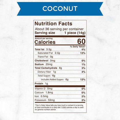 Russell Stover Dark Chocolate Coconut - 0.5 oz (Pack of 36)