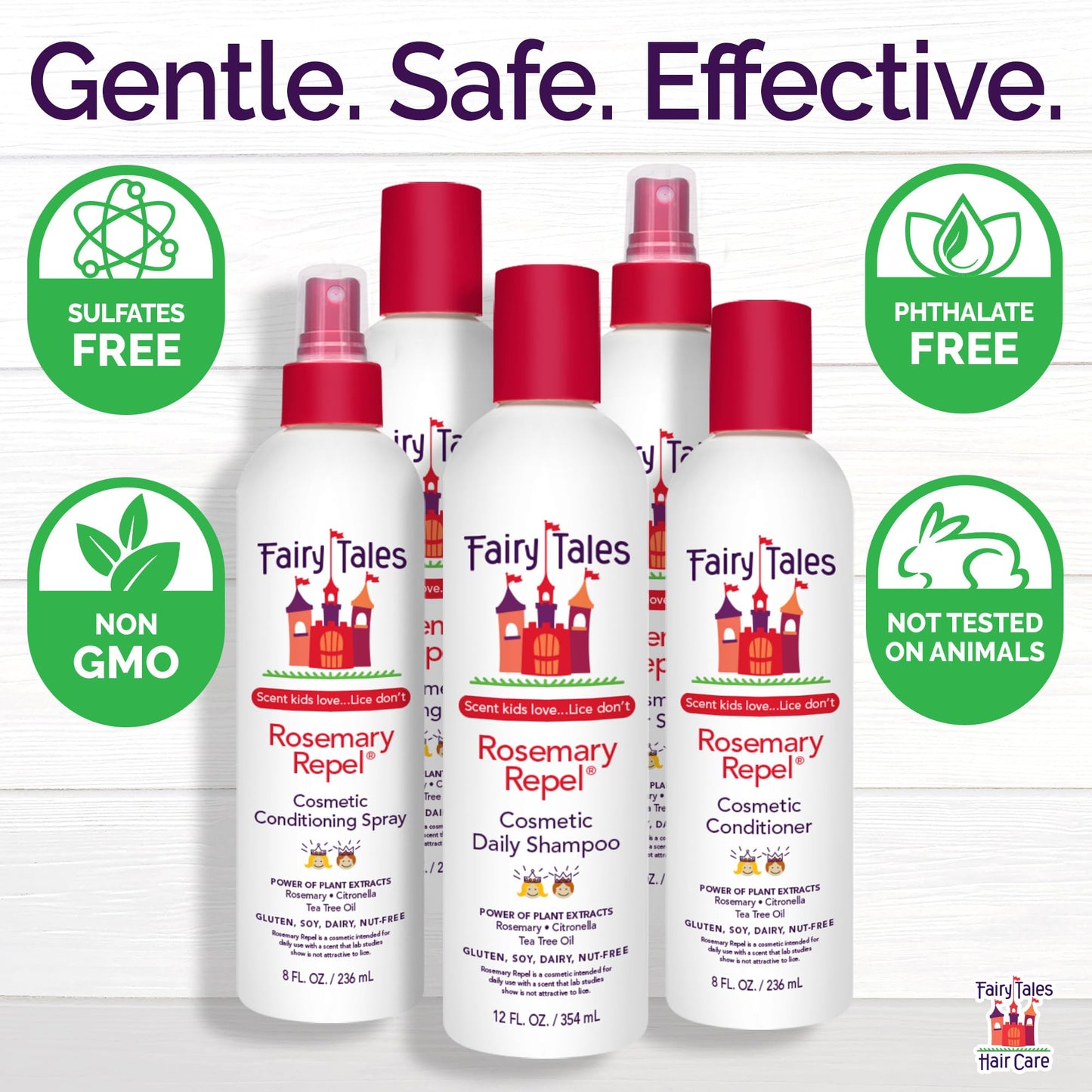 Fairy Tales Rosemary Repel Daily Kids Conditioner– Kids Like the Smell, Lice Do Not, 8 fl oz. (Pack of 1)