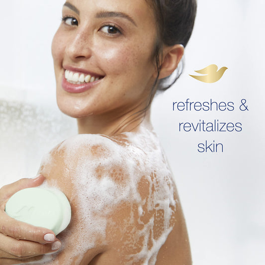 Dove Skin Care Beauty Bar For Softer Skin Cucumber And Green Tea More Moisturizing Than Bar Soap 3.75 oz 24 bars