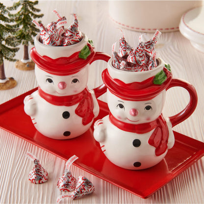 HERSHEY'S KISSES Candy Cane Flavored, Christmas Candy Bulk Bag, 30.1 oz