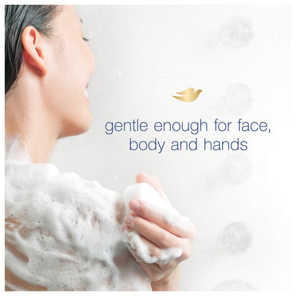 Dove Beauty Bar Gently Cleanses and Nourishes Sensitive Skin Effectively Washes Away Bacteria While Nourishing Your Skin, White, 3.75 Oz, 6 Count