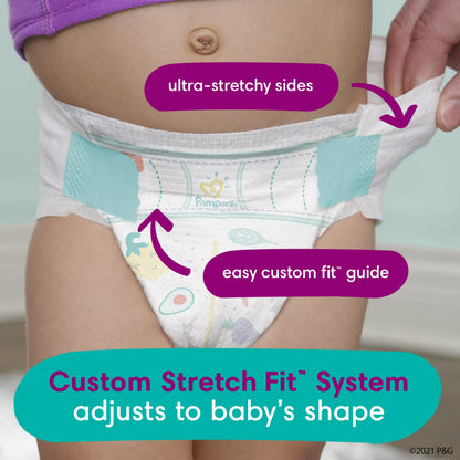 Pampers Cruisers Diapers - Size 4, 124 Count, Disposable Active Baby Diapers with Custom Stretch