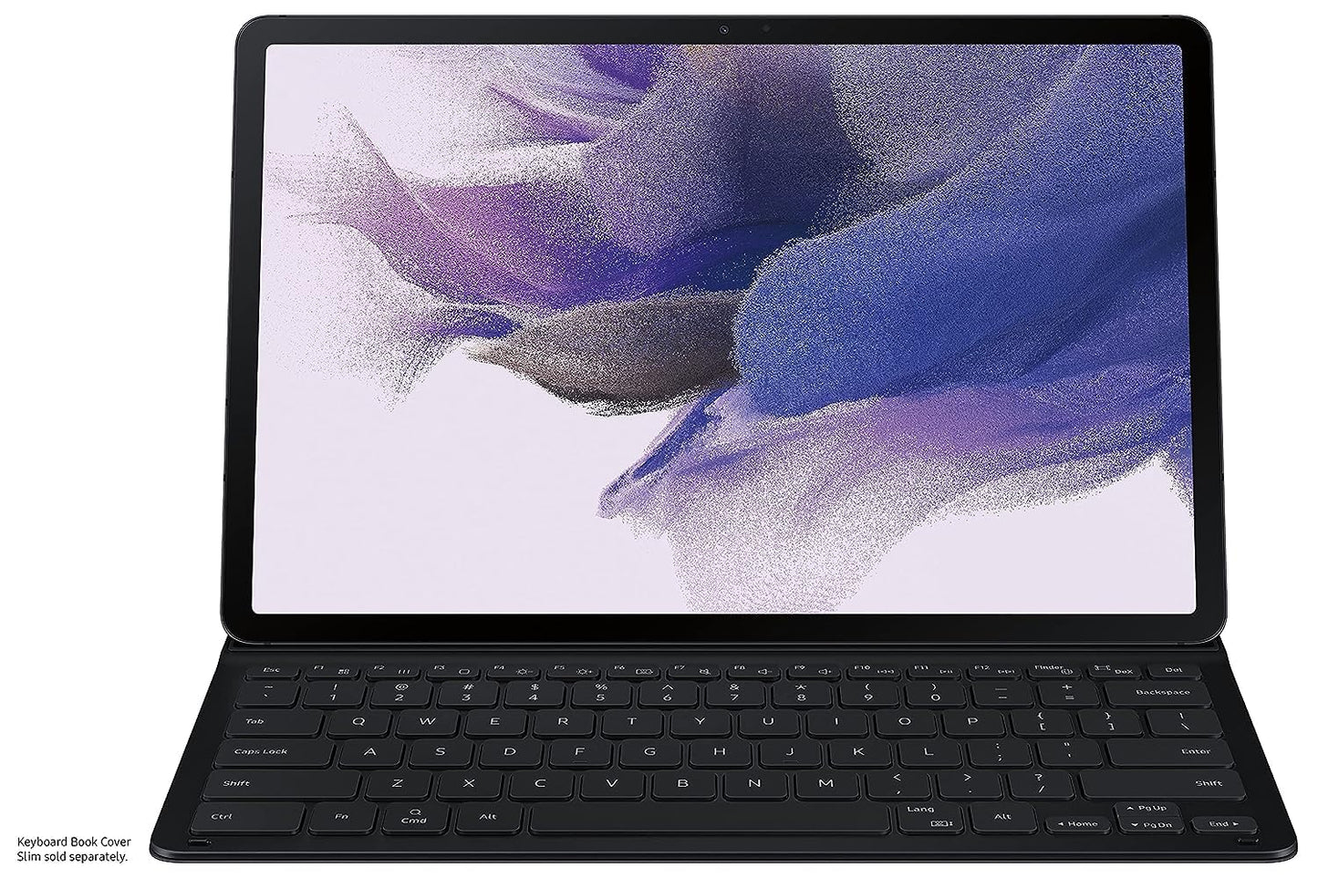 SAMSUNG Tablet Keyboard Cover, Protective Case for Galaxy Tab S8+, S7 FE, S7+ Lite w/ Large Key Sizes, S Pen Holder, Slim, Sturdy, Ultra Lightweight, US Version, Black Balck