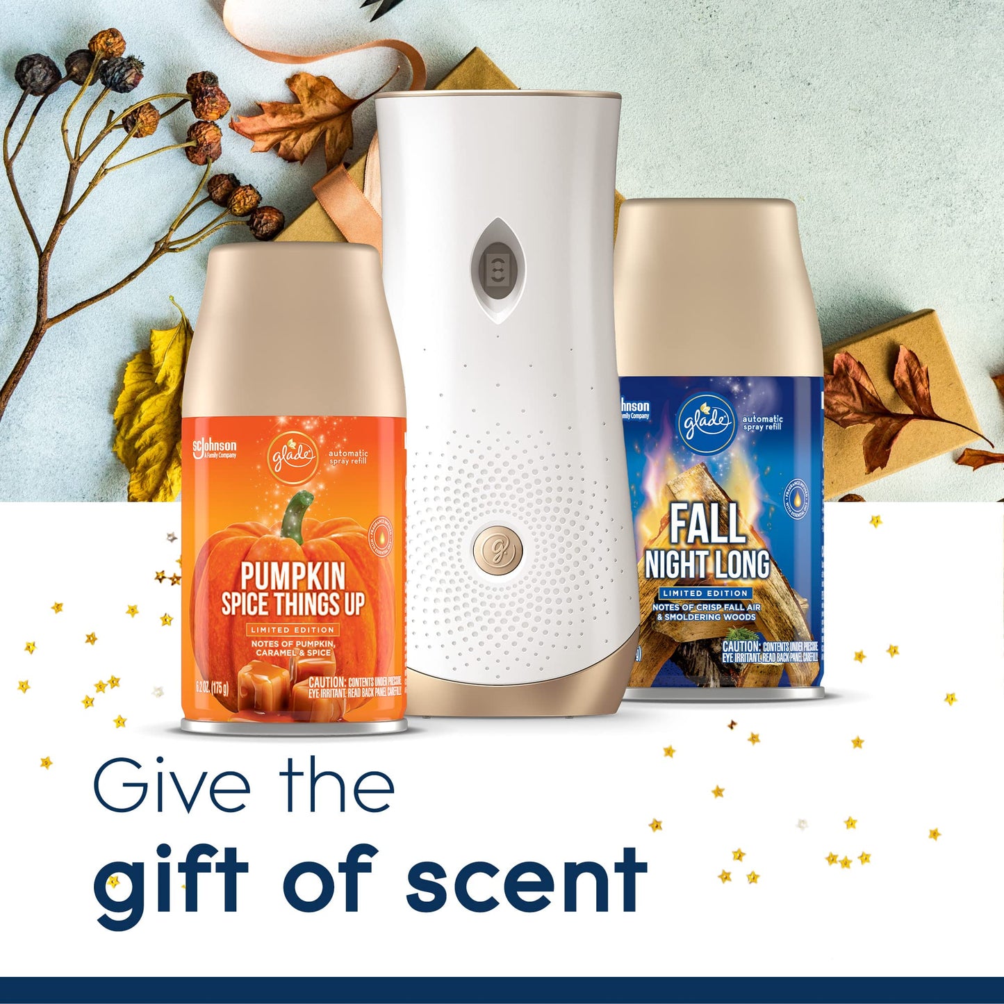 Glade Automatic Spray Refill, Air Freshener for Home and Bathroom, Pumpkin Spice Things Up, 6.2 Oz, 2 Count