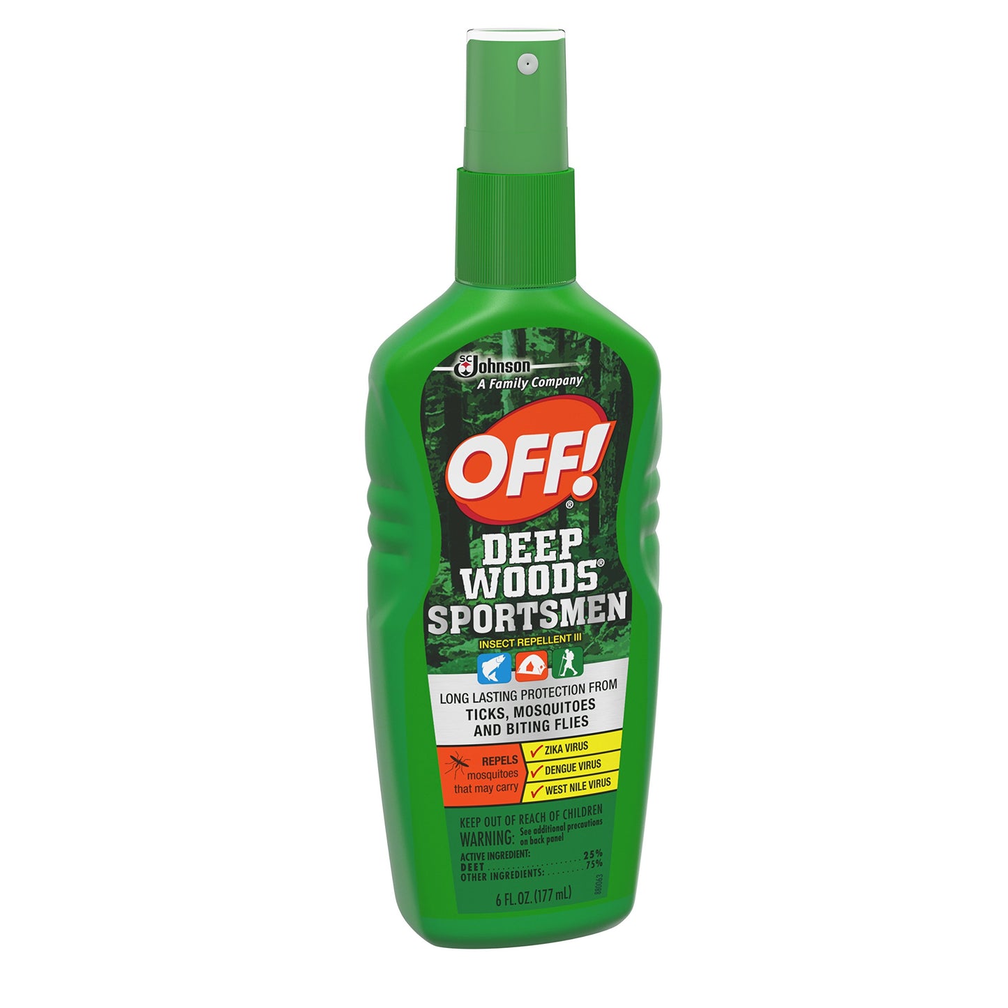 OFF! Deep Woods Sportsmen Insect Repellent Spritz, Bug Spray with Long Lasting Protection from Mosquitoes, 6 oz