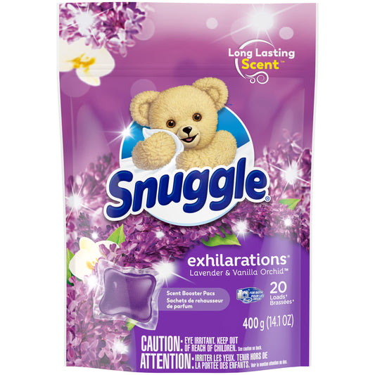 Snuggle Exhilarations in Wash Laundry Scent Booster Pacs, Island Hibiscus and Rainflower, 56 Count