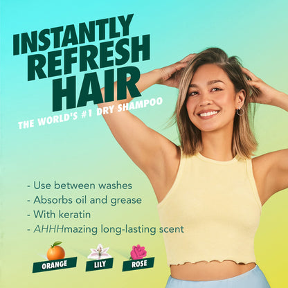 Batiste Dry Shampoo, Original Fragrance Classic Clean, Refresh Hair and Absorb Oil Between Washes, Waterless Shampoo for Added Hair Texture and Body, 5.71 oz