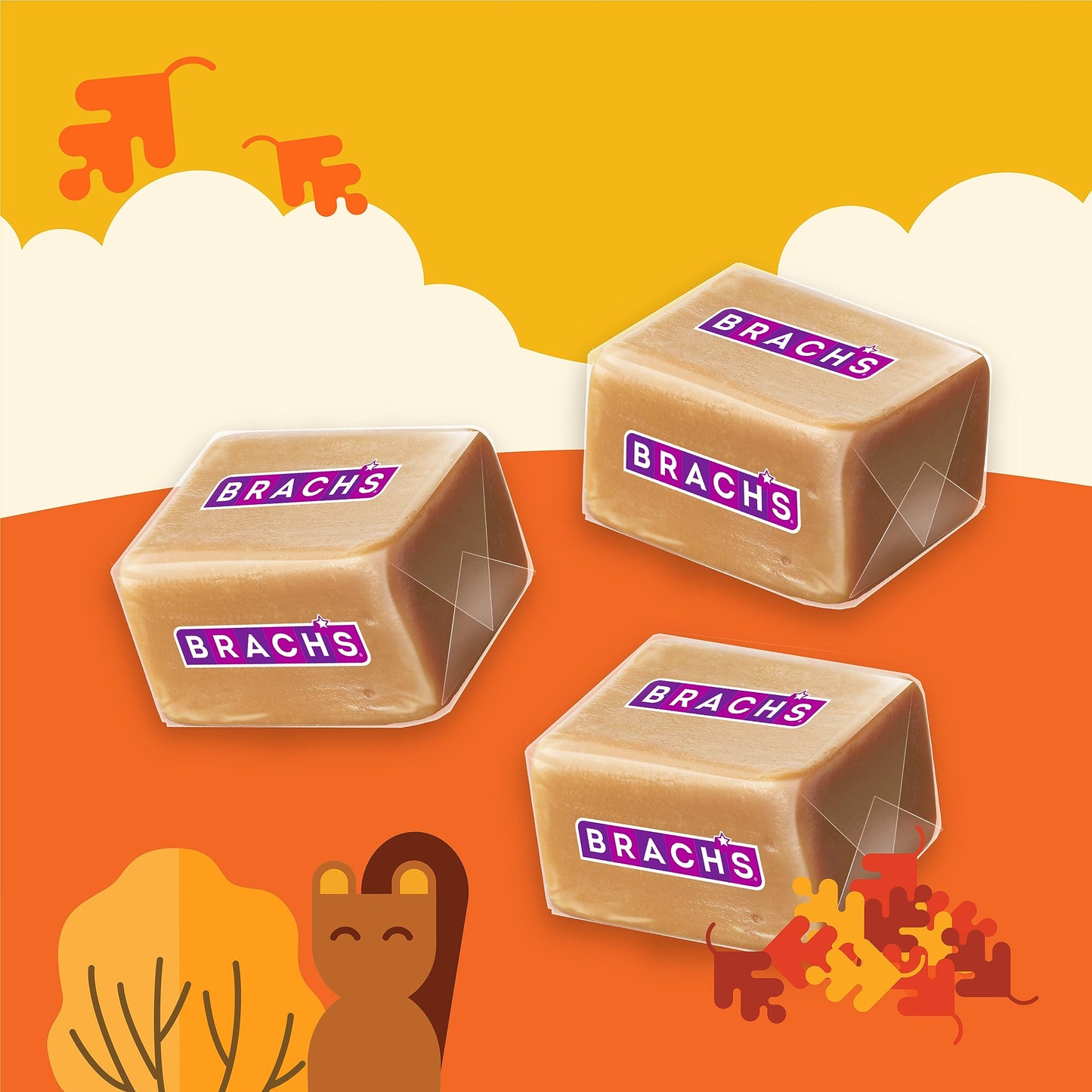 Brach's Classic Chewy Caramels, Halloween Candy, Classic Fall Treats, Baking Caramels, 10 Ounce Bag