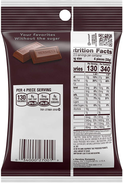 Hershey's Sugar Free Variety Pack, 3-Count, 3-Ounce Bags