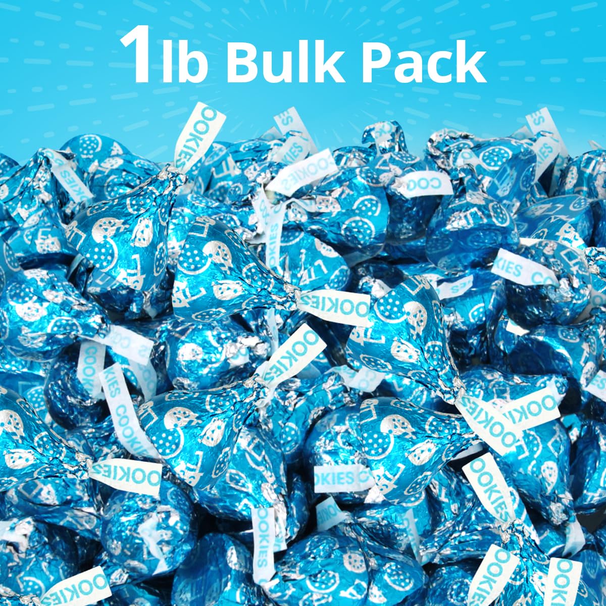 Hershey Cookies & Cream Kisses Bulk Pack Individually Wrapped White Chocolate Cookies n Cream Candy For Parties, Special Events and Celebrations