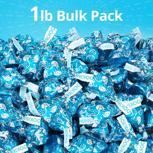 Cookies & Cream Kisses Bulk Pack 1 Pound (Approx 100 Pieces) Individually Wrapped White Chocolate n Cream Candies For Baby Shower, Parties, Holidays & Treats
