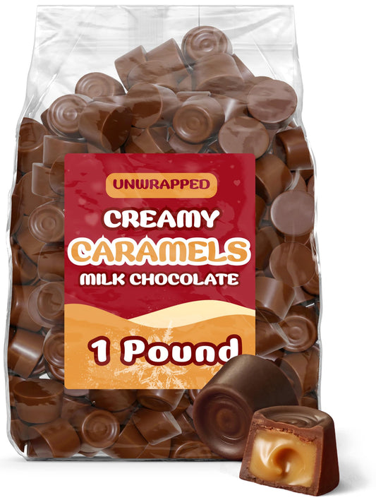 Bulk Classic Unwrapped Caramel Bits Mini Sweet Creamy Caramels Chips for Baking, Melting, Decorating And Treats