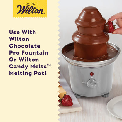Wilton Chocolate Pro Melting Wafers Bundle, Easy-to-Use Fountain & Fondue Chocolate, Smooth Flowing & Quick Melting for Dipping Fruit, Cookies & Snacks, 2-Pack, 2lb. Each, Packaging May Vary