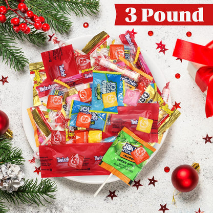 Bulk Candy Variety Pack - 3 lb Large Assorted Individually Wrapped Party Candies Mix for Pinata Fillers, Classrooms, Candy Bowls & Holiday Party Favors