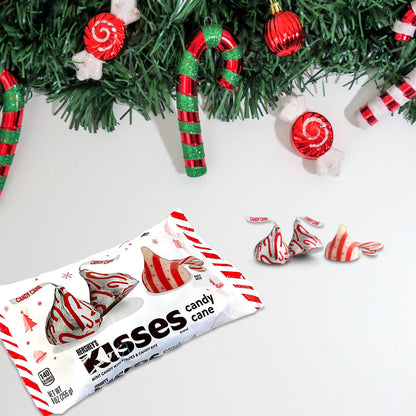 Christmas Candy Cane Flavored Chocolate Drops Bulk 2 Pack of 9.5oz Bags