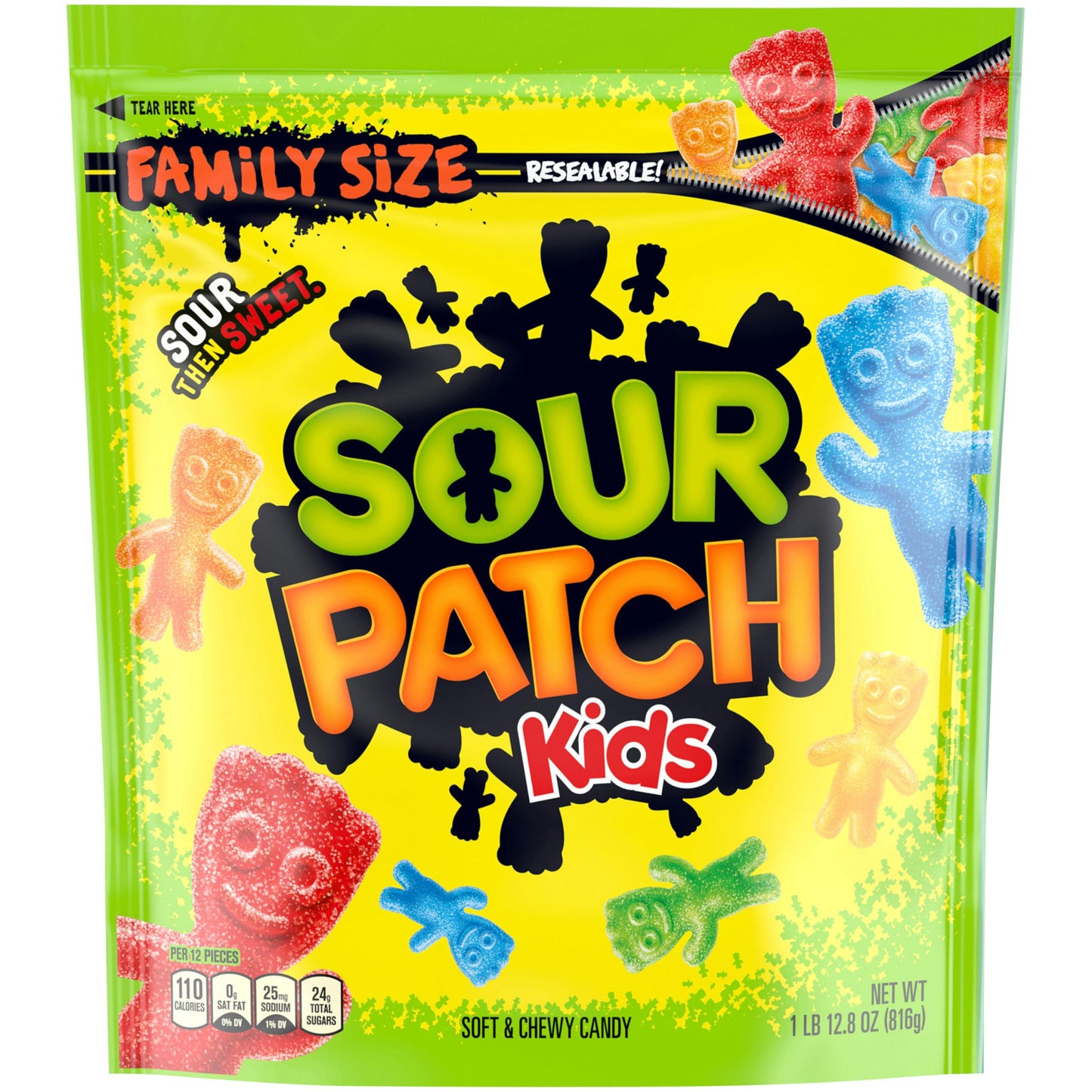 SOUR PATCH KIDS Soft & Chewy Candy, Family Size, Bulk Candy, 4 - 1.8 lb Bags